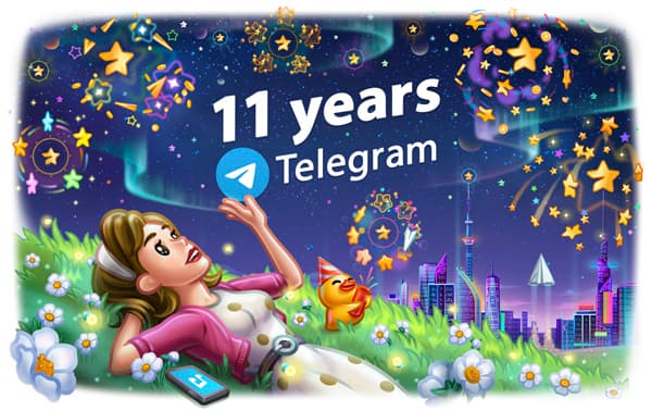 Ilustrasi resmi Telegram untuk fitur kanal dan dukungan kreator
